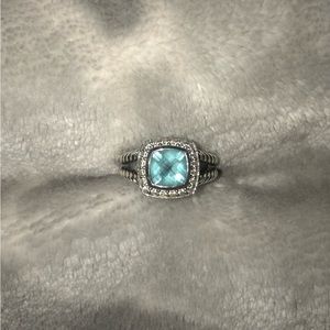 David Yurman Blue Topaz Petite Albion Ring